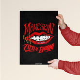 Måneskin Zitti E Buoni Red Lips Poster